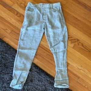 Alex Crane Lines Cham Linen Pants Size 33